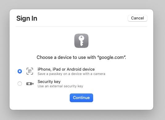 Passkeys Login-System